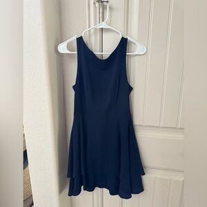 B. Darlin Navy Dress with Layered Skirt